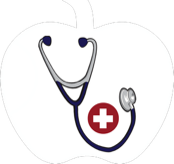 Mac Doctor Primary logo, Apple with stethoscope